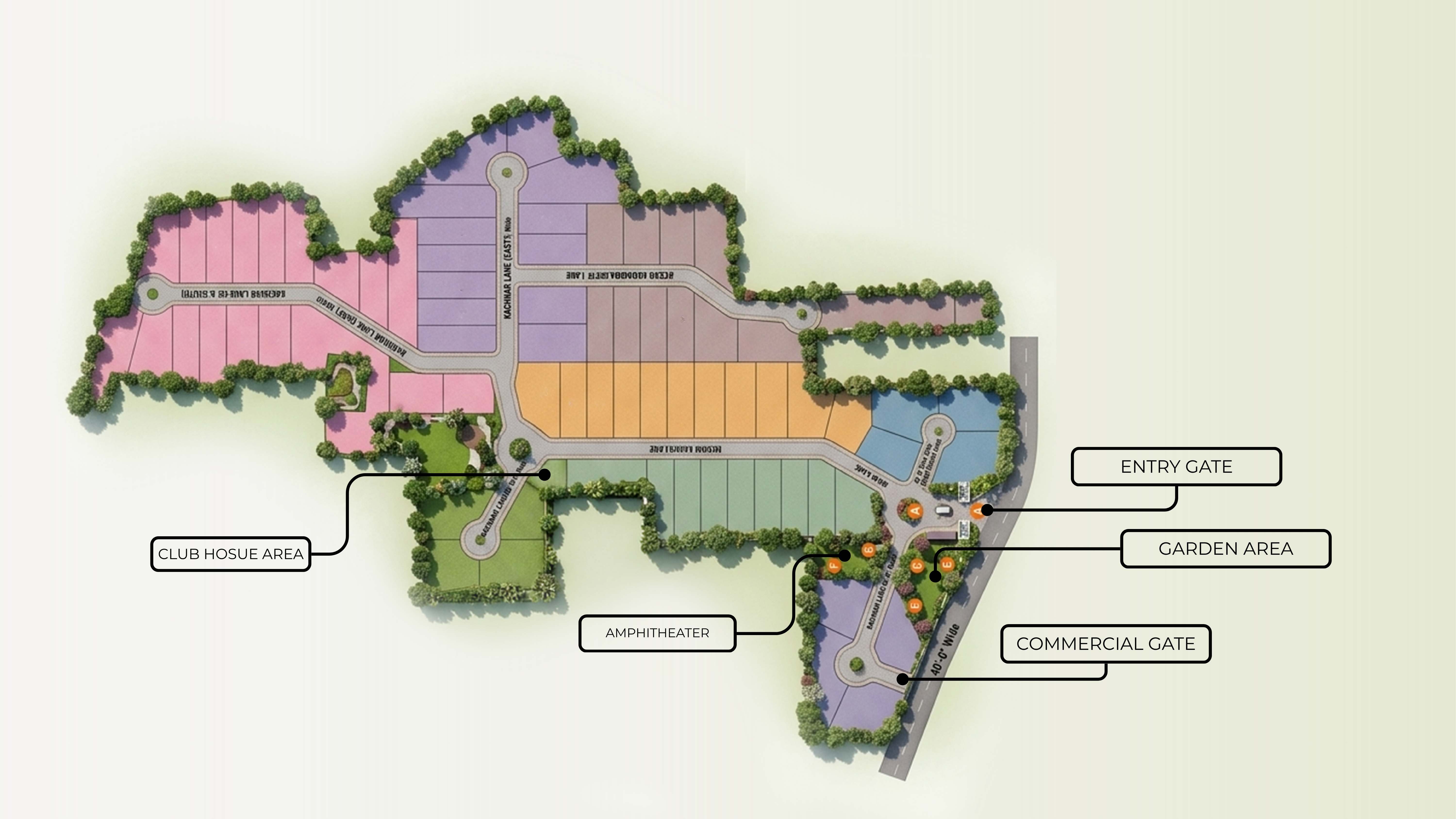 The Palatial Farms site map and master layout